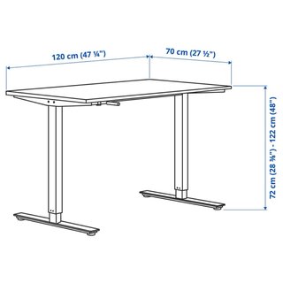 Escritorio Elevable Blanco Ikea