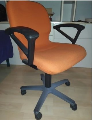 sillón oficina estudio naranja
