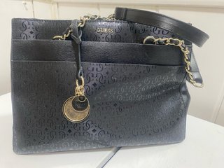 Bolso Guess Negro y Dorado Usado 2 Veces