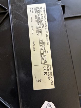 Placa Inducción Bosch para Repuestos
