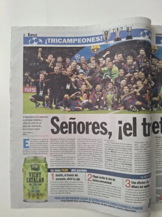 Periódico Sport Campeones Barcelona 2015