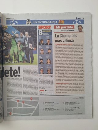 Periódico Sport Campeones Barcelona 2015