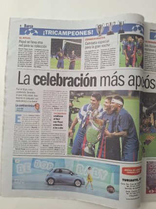 Periódico Sport Campeones Barcelona 2015