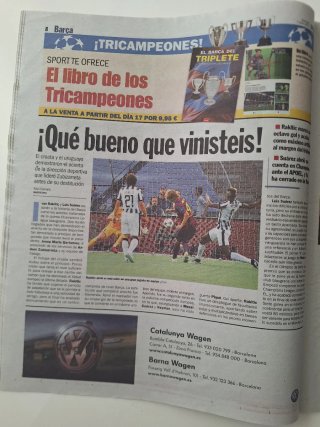 Periódico Sport Campeones Barcelona 2015