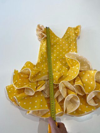 263  Flamenca Niña Amarillo Lunares