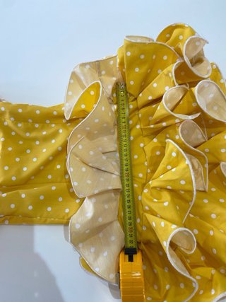 263  Flamenca Niña Amarillo Lunares