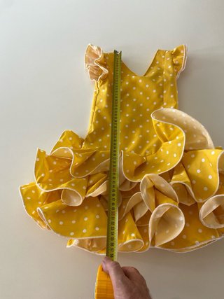 263  Flamenca Niña Amarillo Lunares