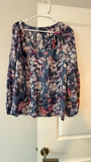 Blusa Zac & Rachel floral azul rosa