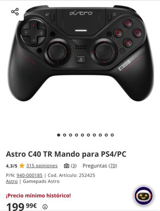 Mando Astro C40 TR para PS4