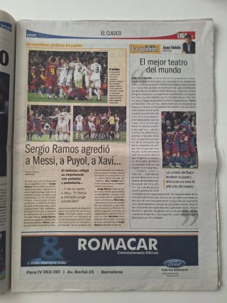 Periódico Sport Barcelona 5-0 Real Madrid 2010