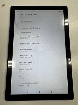 Tablet PC Negra y Azul 22+2TB