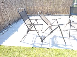 4 Sillas de Exterior Plegables, reclinables ,fibra