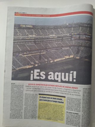 Periódico Marca Final Mundial Fútbol 2026