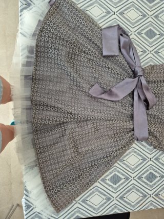 Vestido fiesta gris talla M-38