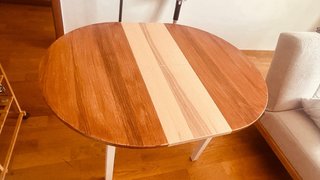 Mesa redonda extensible madera