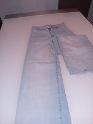 Pantalón ancho Zara azul mujer