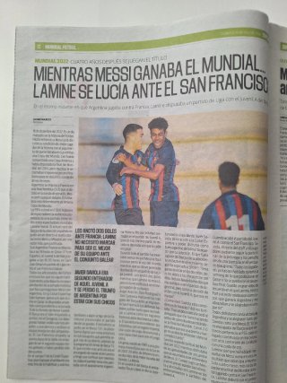 Periódico Sport Final Mundial Fútbol 2026