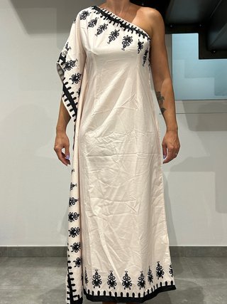 Vestito monospalla stile indiano