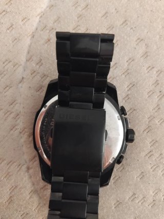 Reloj Diesel Negro Esfera Naranja y Azul