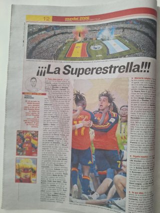 Periódico AS Final Mundial España vs Argentina