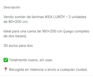 Somier Leröy Láminas 80x200 IKEA