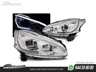 FAROS DELANTEROS LUZ DIURNA LED + TUBE LIGHT PARA PEUGEOT 208