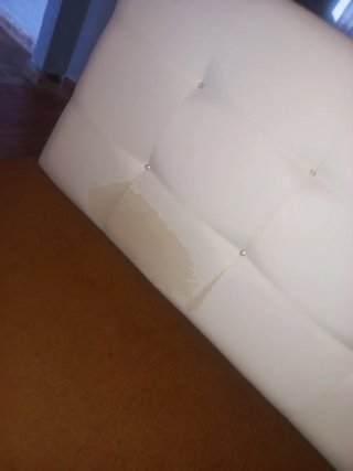 Cabecero tapizado blanco