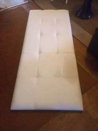 Cabecero tapizado blanco