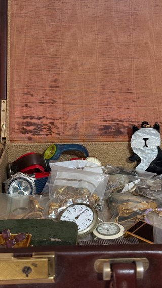 Maletín Vintage, conjunto de joyas y alhajas