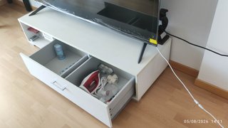 Mueble TV blanco 145 cm