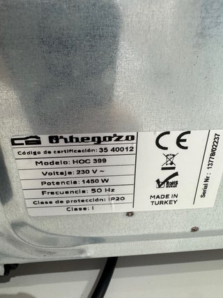 Horno eléctrico negro