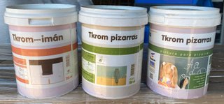 Pack Pintura Pizarra y Magnética Tkrom (3 Botes)