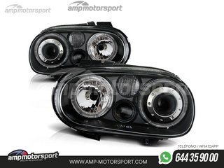 FAROS DELANTEROS OJOS DE ANGEL + LOOK R32 PARA VOLKSWAGEN GOLF MK4