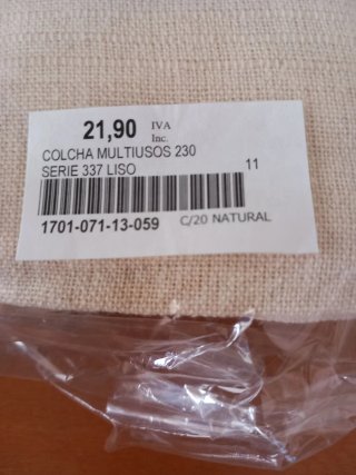 Colcha para sofá beige
