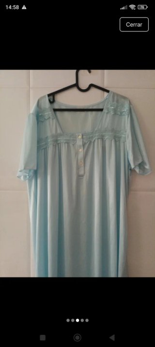 Camisón fino celeste