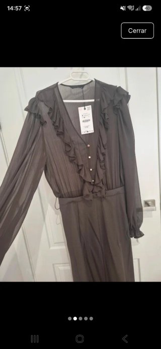 Vestido Zara marrón talla S