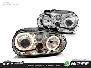 FAROS DELANTEROS OJOS DE ANGEL + LOOK R32 PARA VOLKSWAGEN GOLF MK4