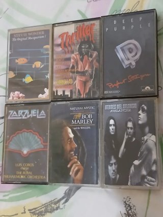 Lote 6 Cassettes: Stevie Wonder, MJ, Deep Purple