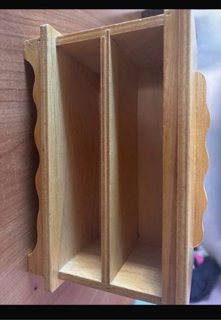 Mini cassettiera vintage in legno decorata