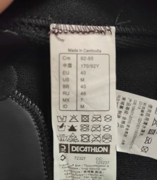 Neopreno Nabaiji Decathlon Negro/Rojo