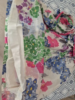 Vestido manga corta vintage niña 9 años floral