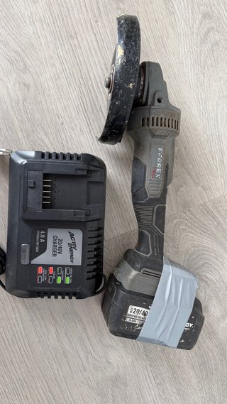 Amoladora Ferrex Pro 20V + Batería 5Ah + Cargador