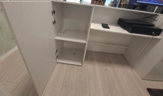 Mostrador blanco 200x50x103.5 cm