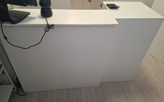 Mostrador blanco 200x50x103.5 cm