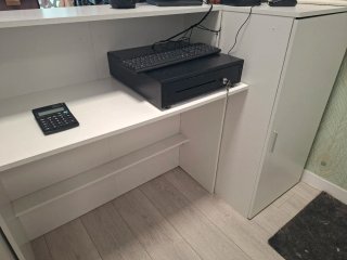 Mostrador blanco 200x50x103.5 cm