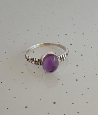 Anillo Plata 925 con Amatista Morada