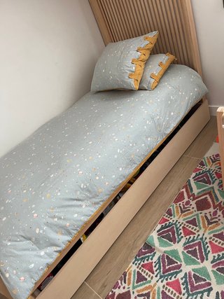 Cama casa 90x200 + cama nido