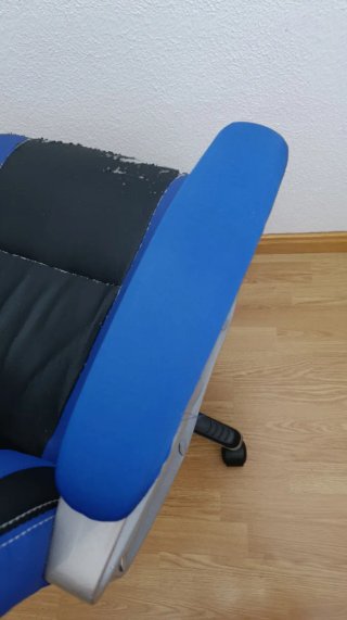 Silla Gamer Azul y Negra