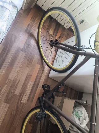 Bicicleta Fixie Ruedas Amarillas