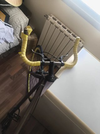 Bicicleta Fixie Ruedas Amarillas